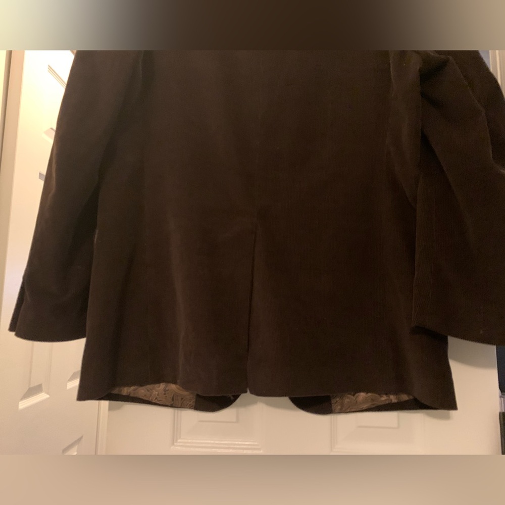 Chaps Classic Corduroy Brown Blazer 44L Minimalist Academia Office Sport Coat - Picture 13 of 14